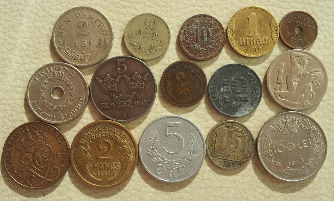  15 Münzen 1915 ~ 1946   
