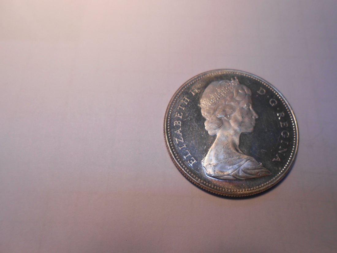  Kanada 1 Dollar 1966 Kanu Umlaufmünze Silber   