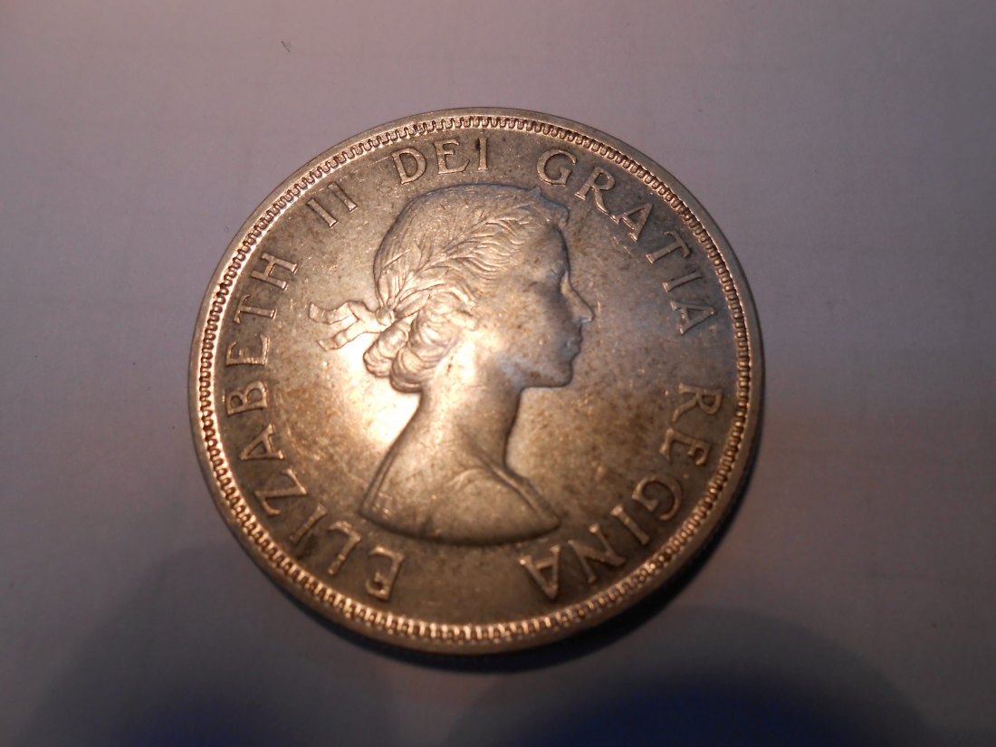  Kanada 1 Dollar 1955 Umlaufmünze Kanu   