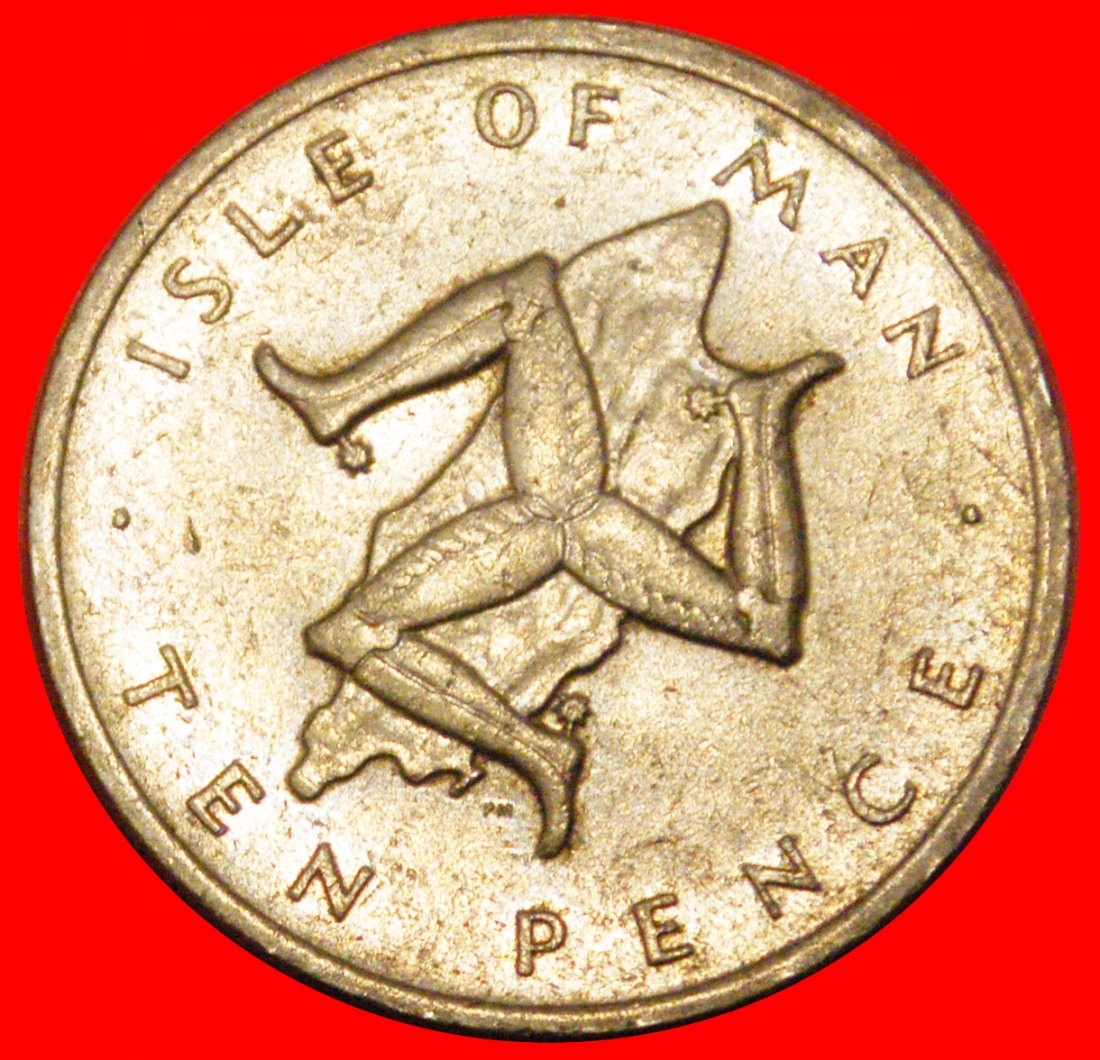  * GROSSBRITANNIEN (1976-1979): INSEL MAN ★ 10 PENCE 1976! ELISABETH II. (1953-2022) ★OHNE VORBEHALT!   