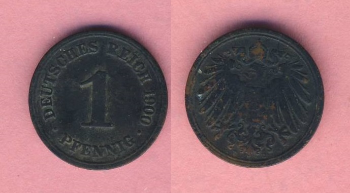  Kaiserreich 1 Pfennig 1900 D   