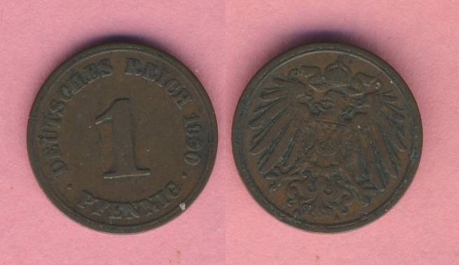  Kaiserreich 1 Pfennig 1900 A   