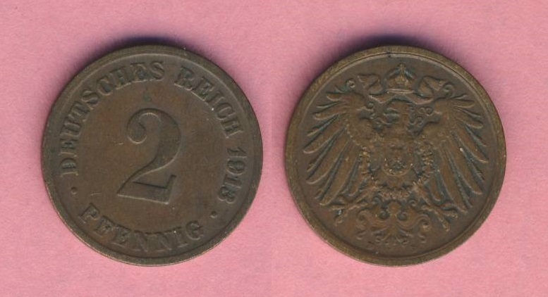  Kaiserreich 2 Pfennig 1913 D   
