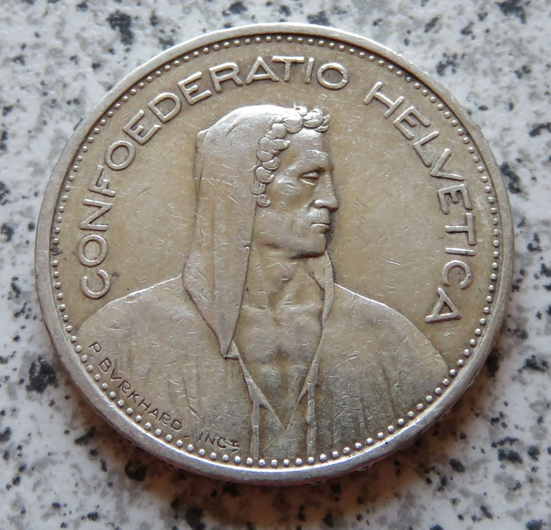  Schweiz 5 Franken 1937   