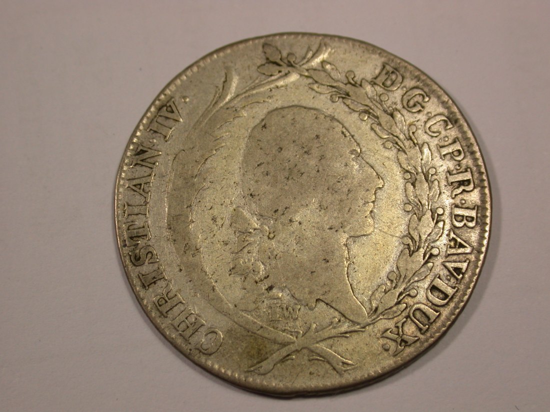  H15 Pfalz Bayern Zweibrücken 20 Kreuzer 1766 M in f.ss  Silber  Originalbilder   