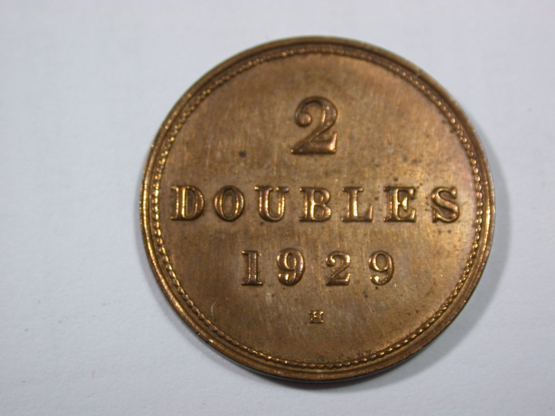  H15 Guernesey  2 Doubles 1929 H in f.ST EA  Originalbilder   
