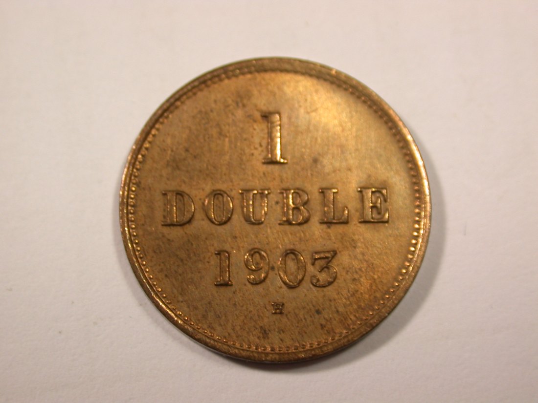 H15 Guernesey 1 Double 1903 H in vz/vz-st Originalbilder