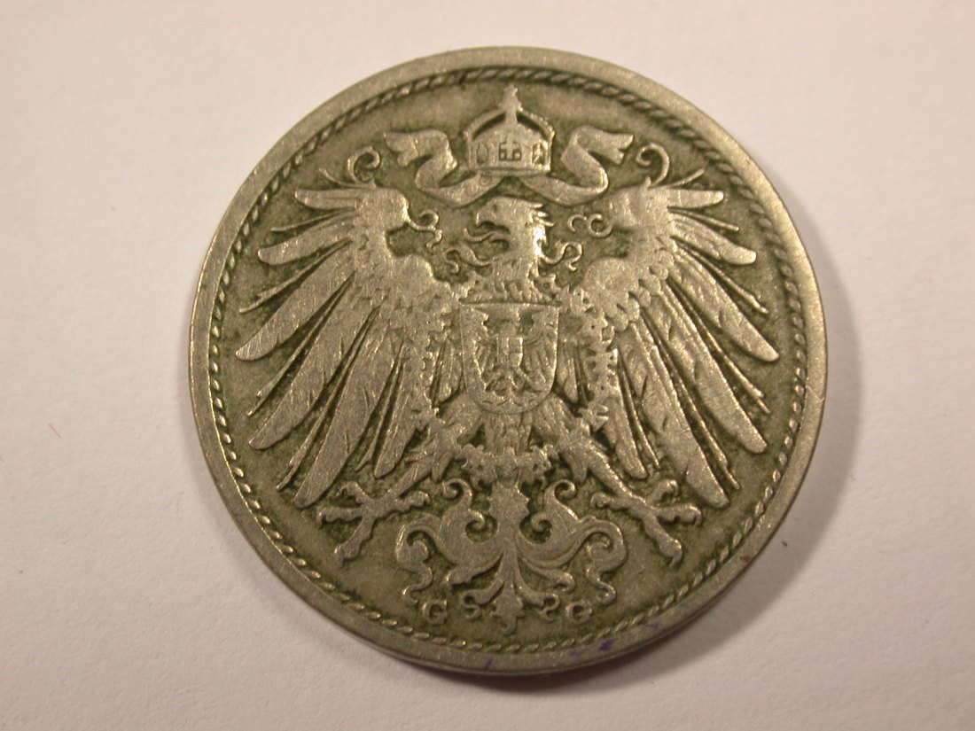  H15 KR  10 Pfennig 1902 G in ss   Originalbilder   