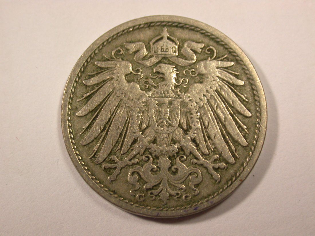  H15 KR  10 Pfennig 1902 G in ss   Originalbilder   
