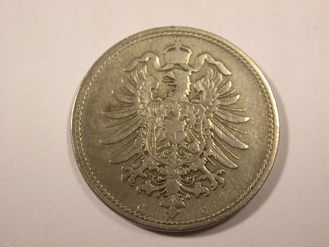  H15 KR  10 Pfennig 1873 C in s    Originalbilder   