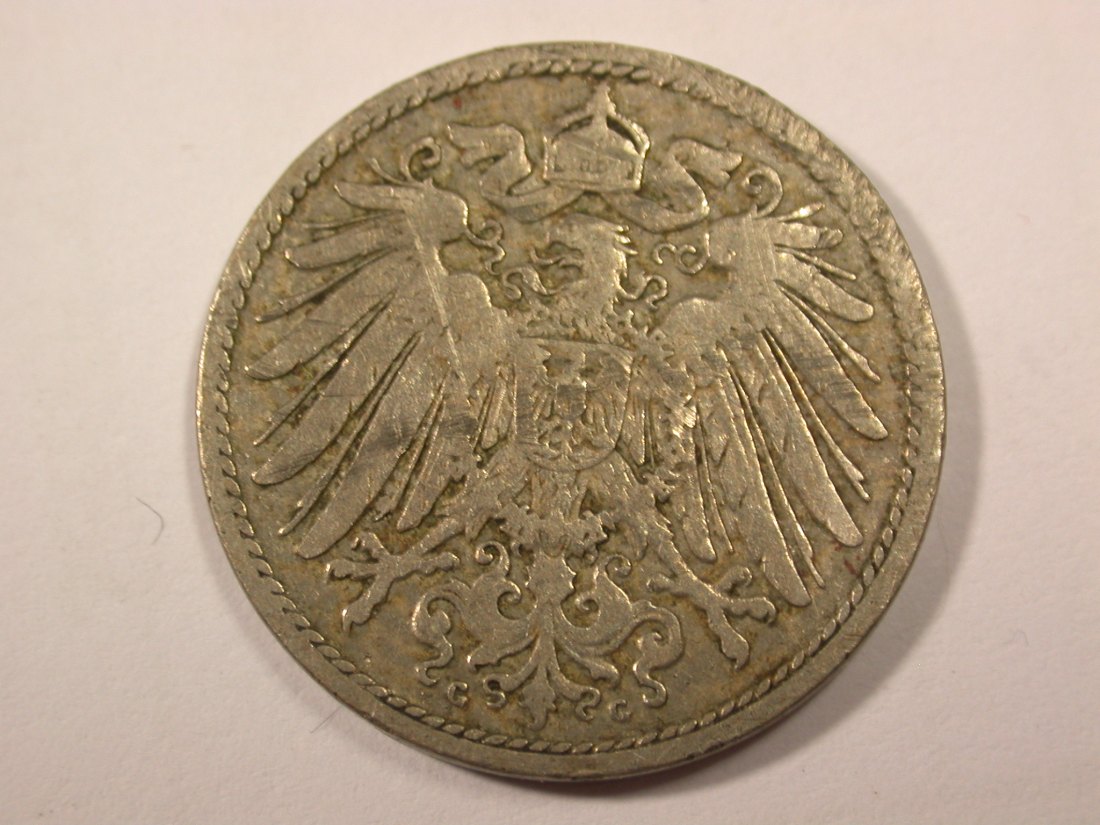  H15 KR  10 Pfennig 1893 G in f.s   Originalbilder   