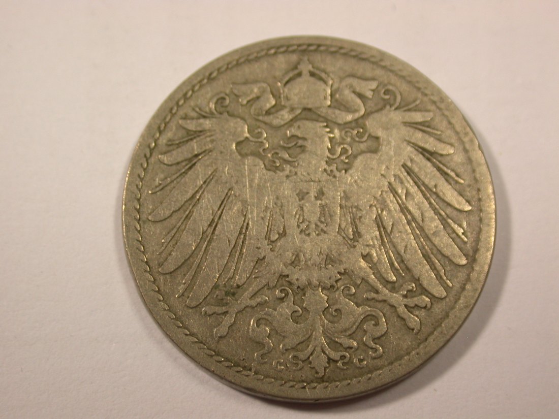  H15 KR  10 Pfennig 1898 G in s+ Originalbilder   