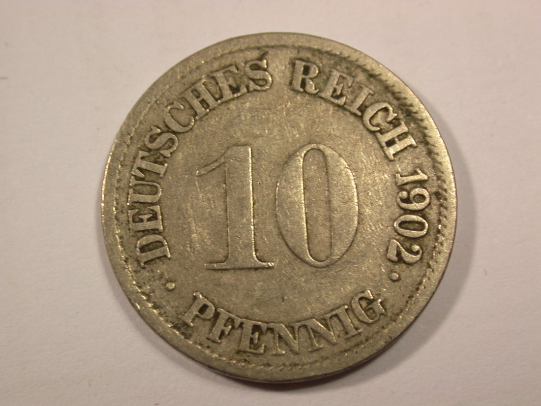  H15 KR  10 Pfennig 1905 G in ss  Originalbilder   