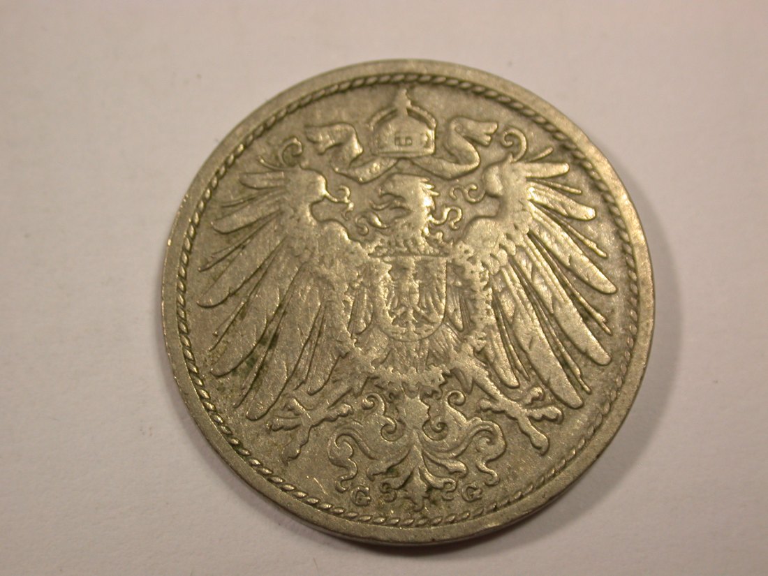  H15 KR  10 Pfennig 1901 J in s-ss  Originalbilder   