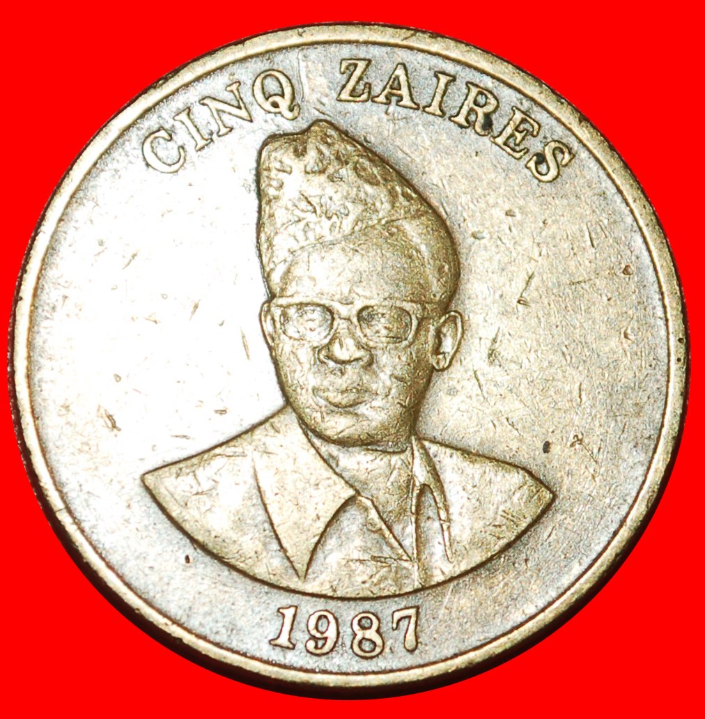 * GREAT BRITAIN: ZAIRE (DEMOCRATIC REPUBLIC CONGO) ★ 5 ZAIRES 1987 ★LOW START★ NO RESERVE!