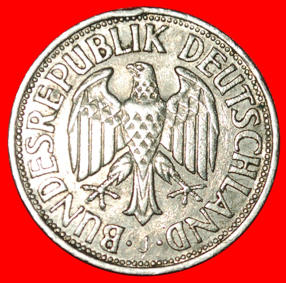  * NOT COMMUNIST TYPE (1950-2001): GERMANY ★ 1 DEUTSCHE MARK 1950J! LOW START ★ NO RESERVE!   