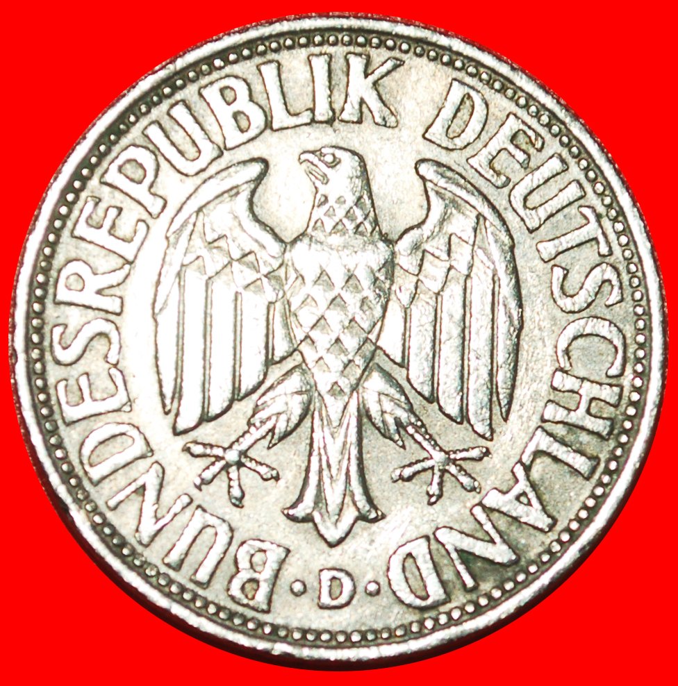  * NICHT KOMMUNISTISCHER TYP (1950-2001): DEUTSCHLAND ★ 1 DEUTSCHE MARK 1969D!★OHNE VORBEHALT!   