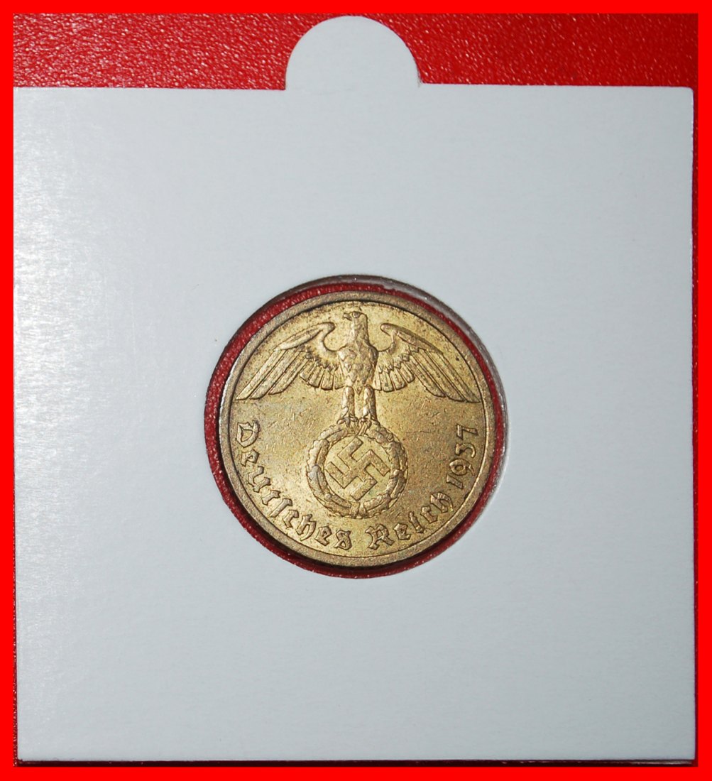  * SWASTIKA 1936-1939: GERMANY ★ 10 PFENNIGS 1937A! THIRD REICH 1933-1945!★ LOW START ★ NO RESERVE!   