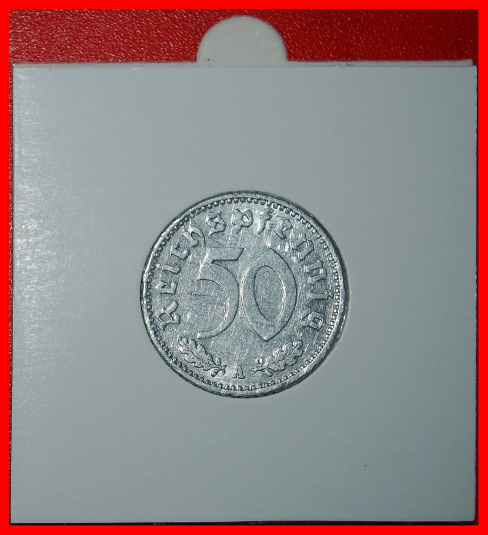  * SWASTIKA 1939-1944: GERMANY ★ 50 PFENNIGS 1943A! THIRD REICH 1933-1945! ★ LOW START ★ NO RESERVE!   