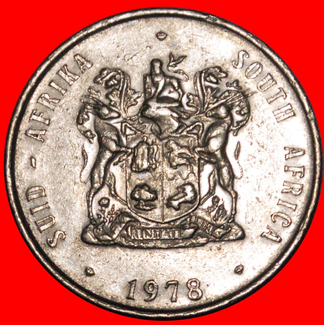  * SPRINGBOK (1977-1989): SOUTH AFRICA ★ 1 RAND 1978 DIE A! LOW START ★ NO RESERVE!   
