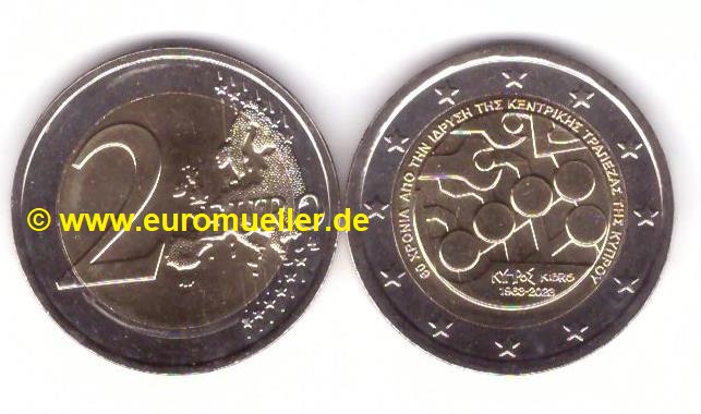 Zypern 2 Euro Gedenkmünze 2023...Nationalbank   