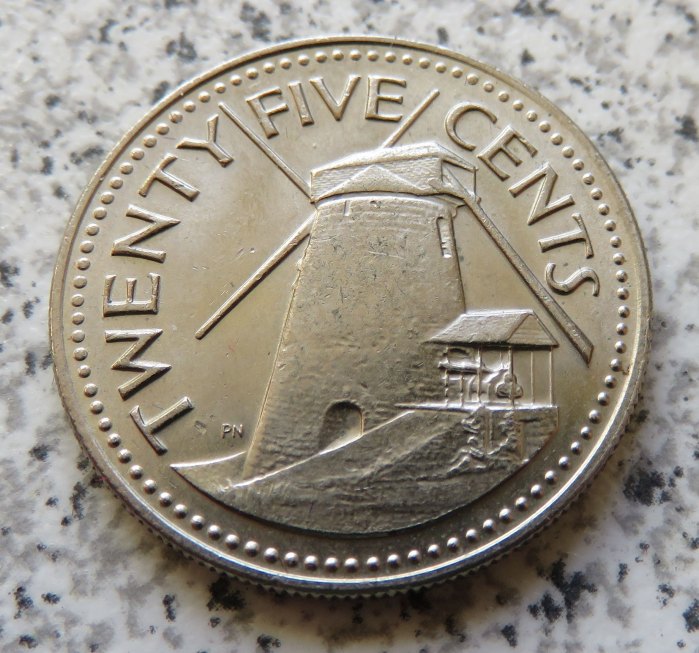  Barbados 25 Cents 1973   
