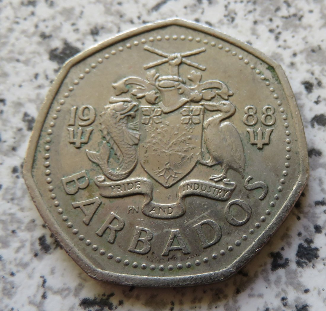  Barbados 1 Dollar 1988   