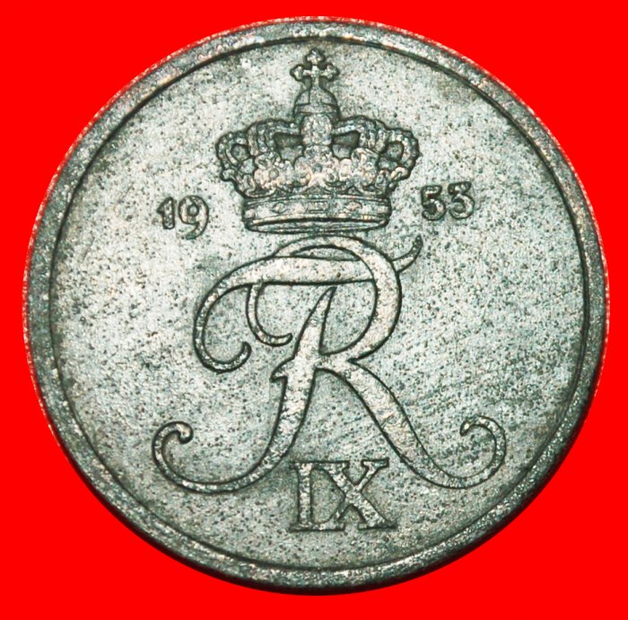  * MONOGRAMM (1948-1972): DÄNEMARK ★ 2 OERE 1953! Frederik IX. (1899-1972)★OHNE VORBEHALT!   