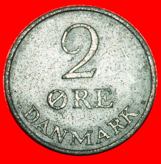  * MONOGRAM (1948-1972): DENMARK ★ 2 ORE 1953! Frederik IX (1899-1972)★LOW START ★ NO RESERVE!   