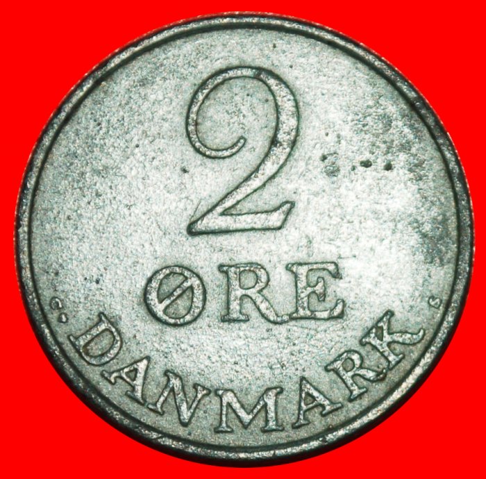  * MONOGRAMM (1948-1972): DÄNEMARK ★ 2 OERE 1957! Frederik IX. (1899-1972)★OHNE VORBEHALT!   