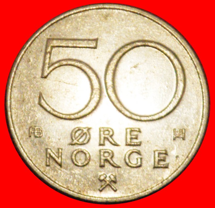  * GROSSER SCHILD (1974-1987): NORWEGEN ★ 50 OERE 1979 OLAV V. (1957-1991)★OHNE VORBEHALT!   