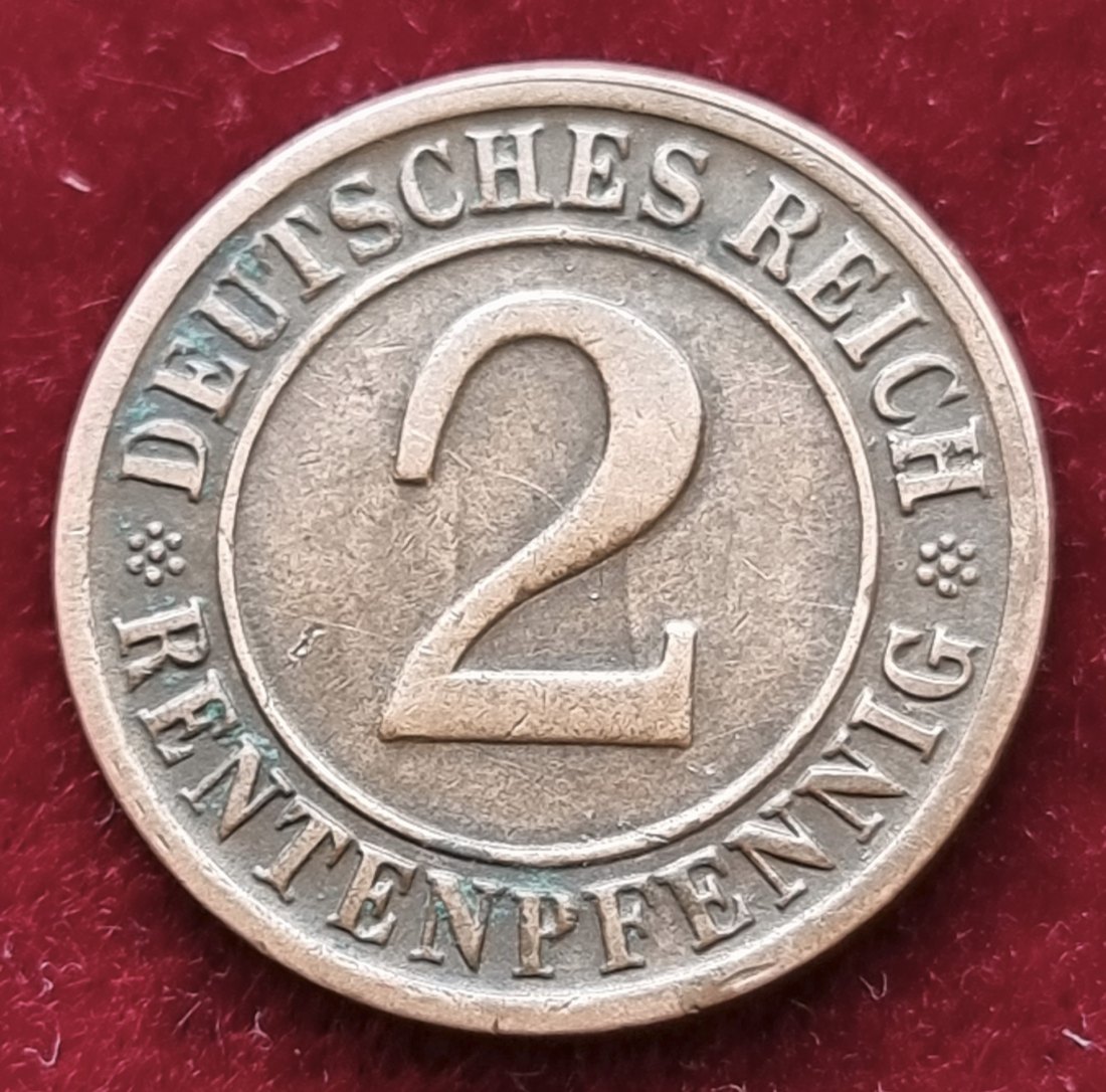  4517(6) 2 Rentenpfennig (Weimarer Republik) 1924/D in ss .......................... von Berlin_coins   