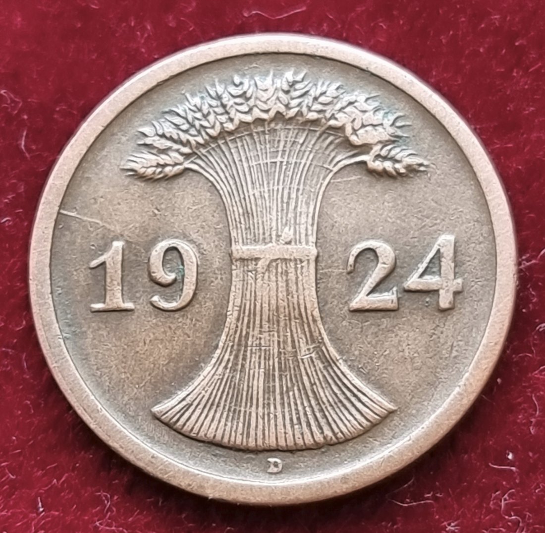  4517(6) 2 Rentenpfennig (Weimarer Republik) 1924/D in ss .......................... von Berlin_coins   