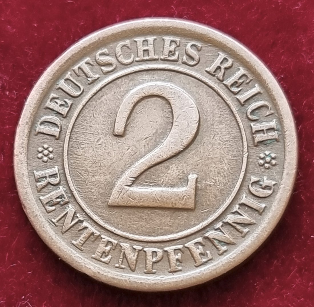  4518(5) 2 Rentenpfennig (Weimarer Republik) 1924/E in ss .......................... von Berlin_coins   