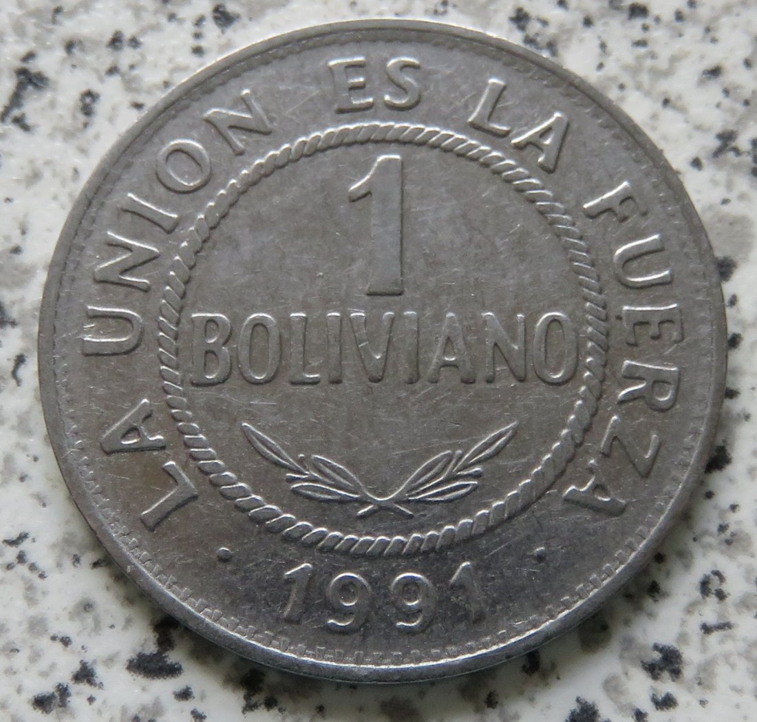  Bolivien 1 Boliviano 1991   