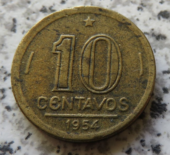  Brasilien 10 Centavos 1948   