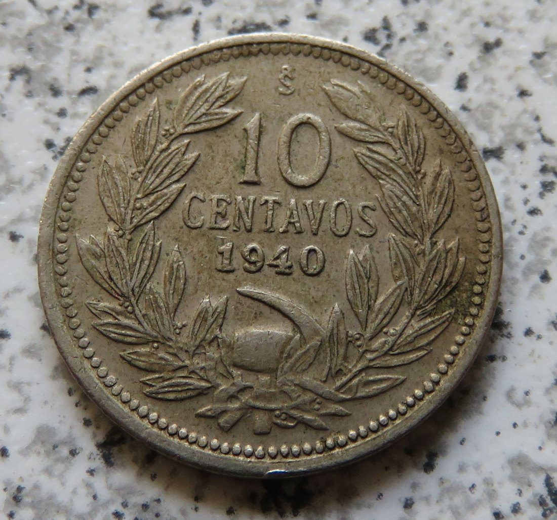  Chile 10 Centavos 1940   