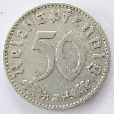  Deutsches Reich 50 Reichspfennig 1935 J Alu s-ss   