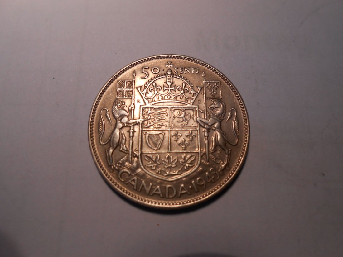  Kanada 50 Cent 1943 Silber 800   