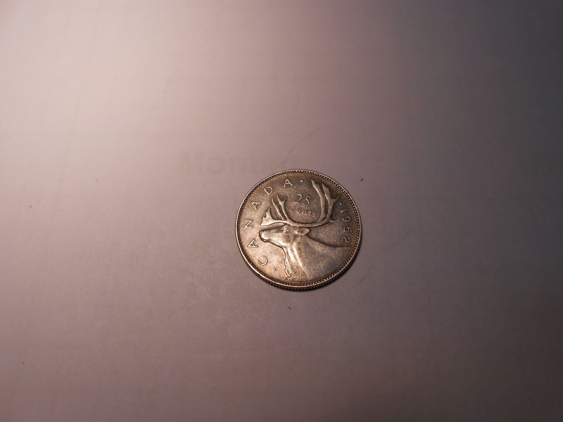  Kanada 25 Cent 1952 Silber 800   