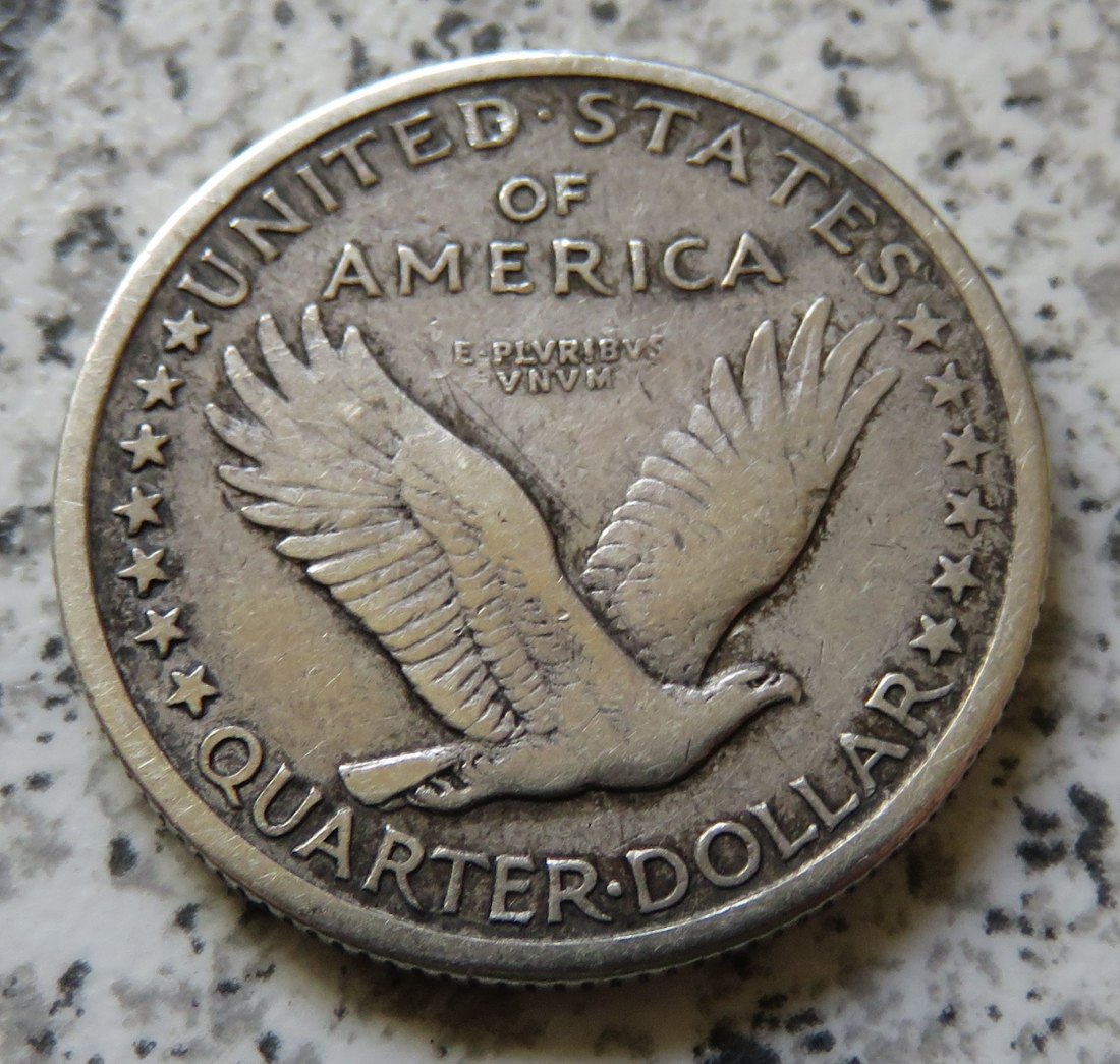  USA 25 Cents 1917 / Standing Liberty Quarter Dollar 1917   