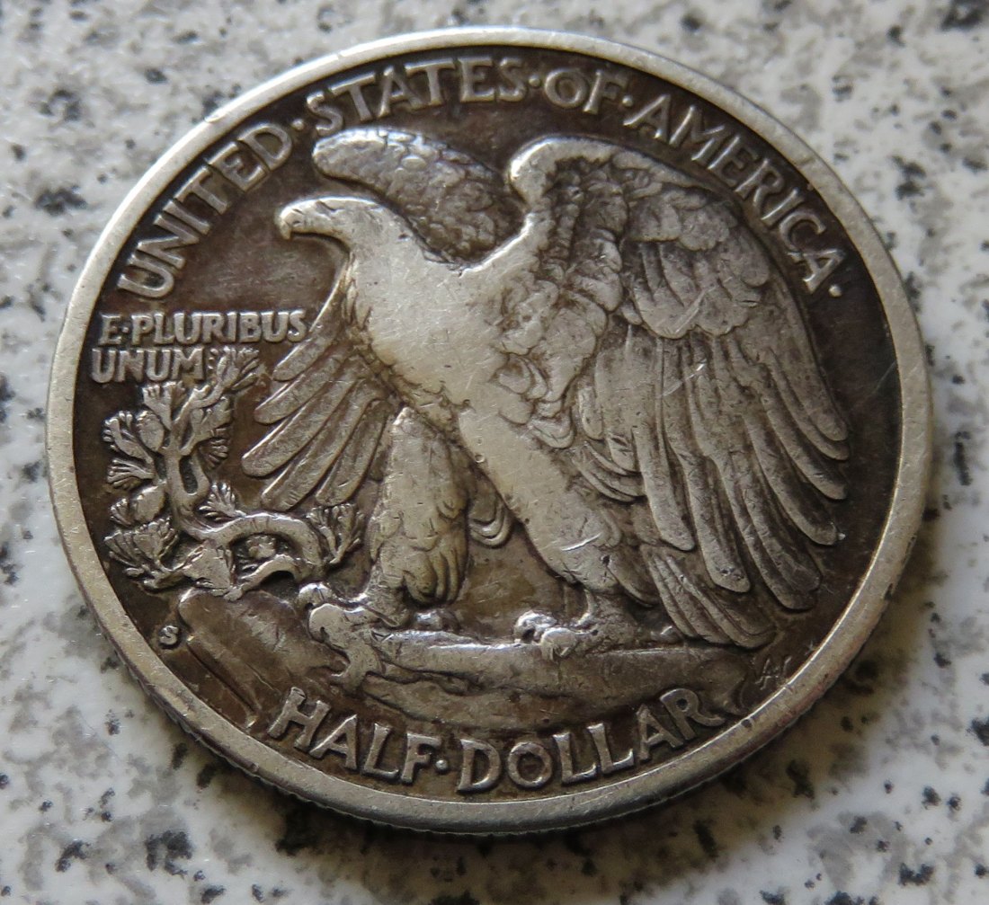  USA 1/2 Dollar 1933 S  / Walking Liberty half Dollar 1933 S   