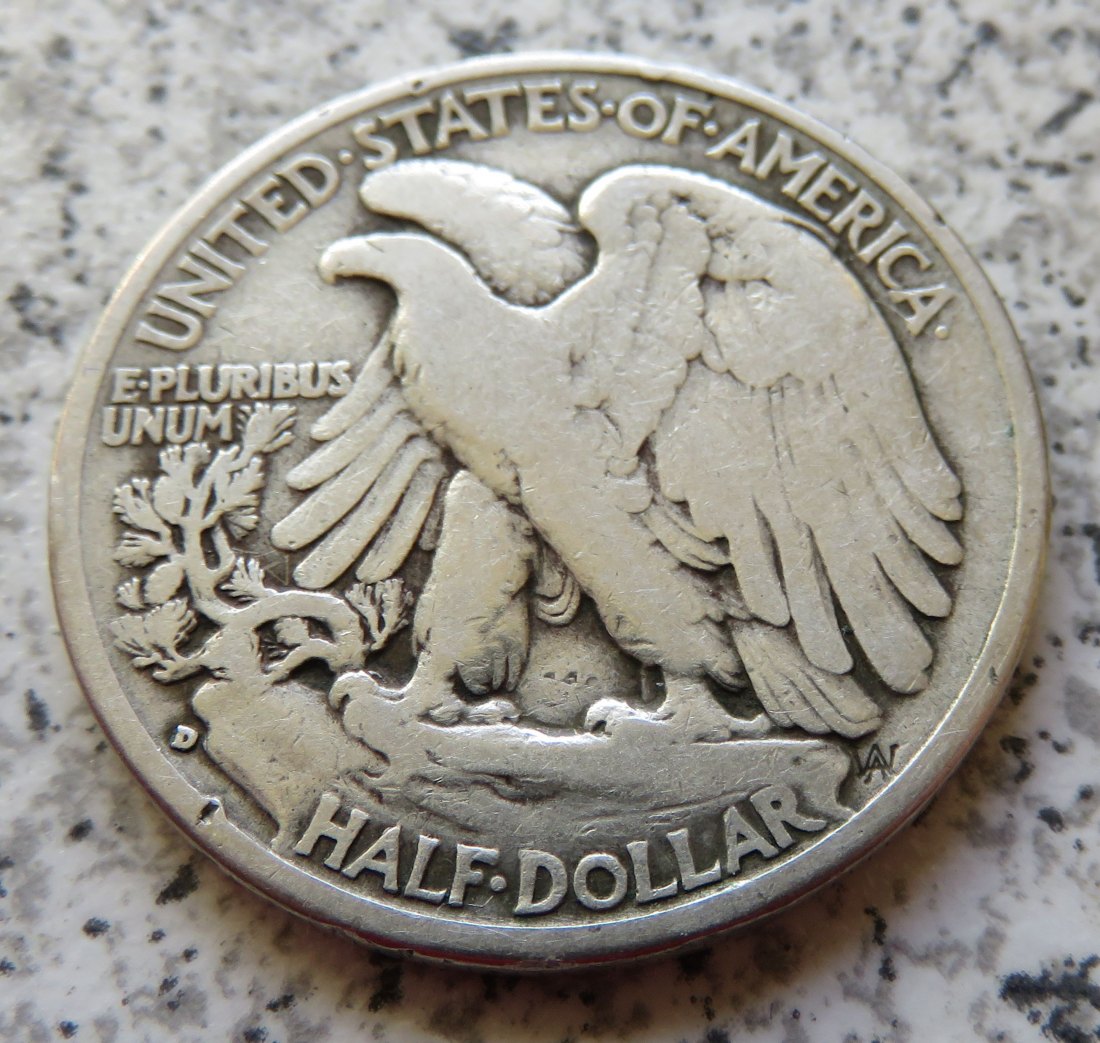 USA 1/2 Dollar 1935 D  / Walking Liberty half Dollar 1935 D   