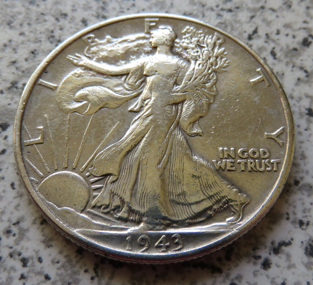  USA 1/2 Dollar 1943 / Walking Liberty half Dollar 1943   