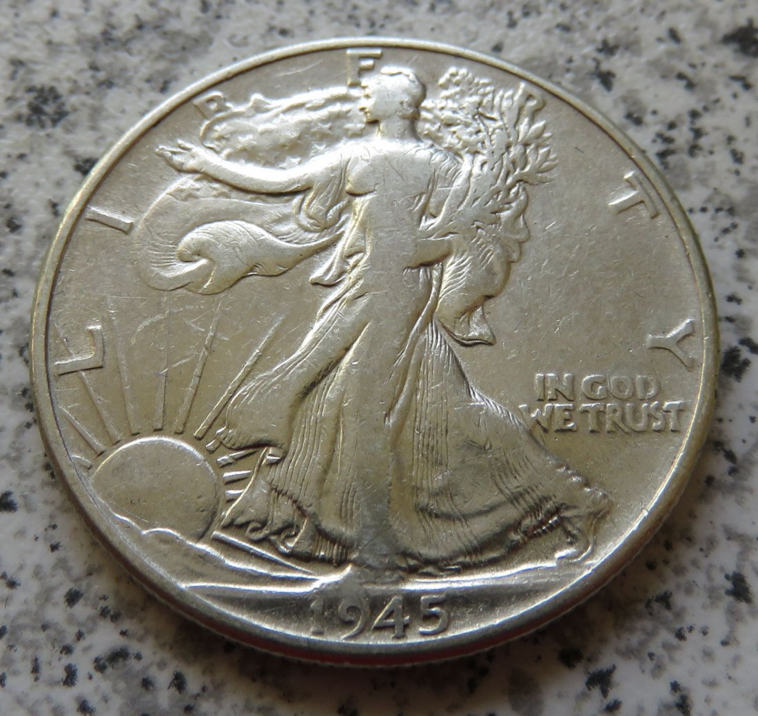  USA 1/2 Dollar 1945 / Walking Liberty half Dollar 1945   