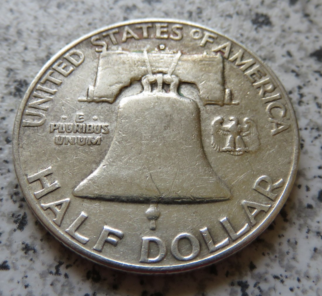  USA 1/2 Dollar 1952 D / Franklin half Dollar 1952 D   