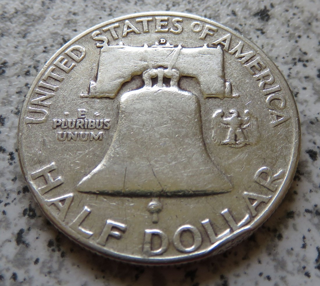  USA 1/2 Dollar 1953 D / Franklin half Dollar 1953 D   