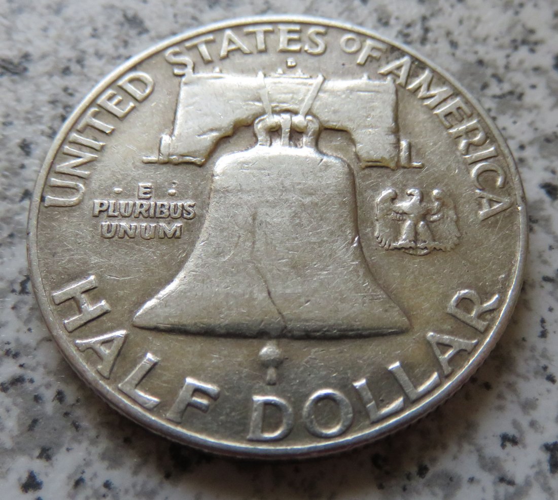  USA 1/2 Dollar 1957 D / Franklin half Dollar 1957 D   