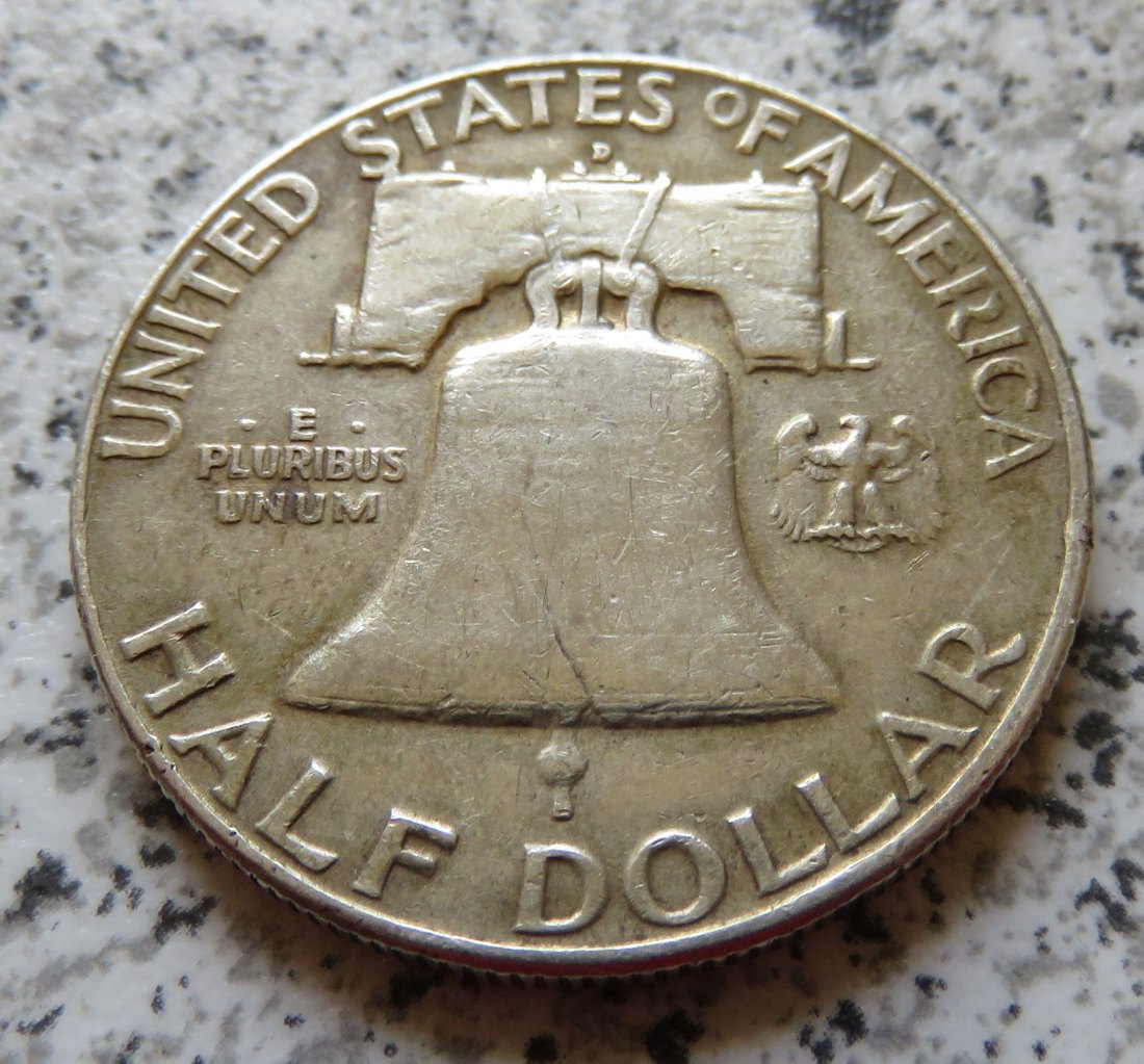  USA 1/2 Dollar 1960 D / Franklin half Dollar 1960 D   