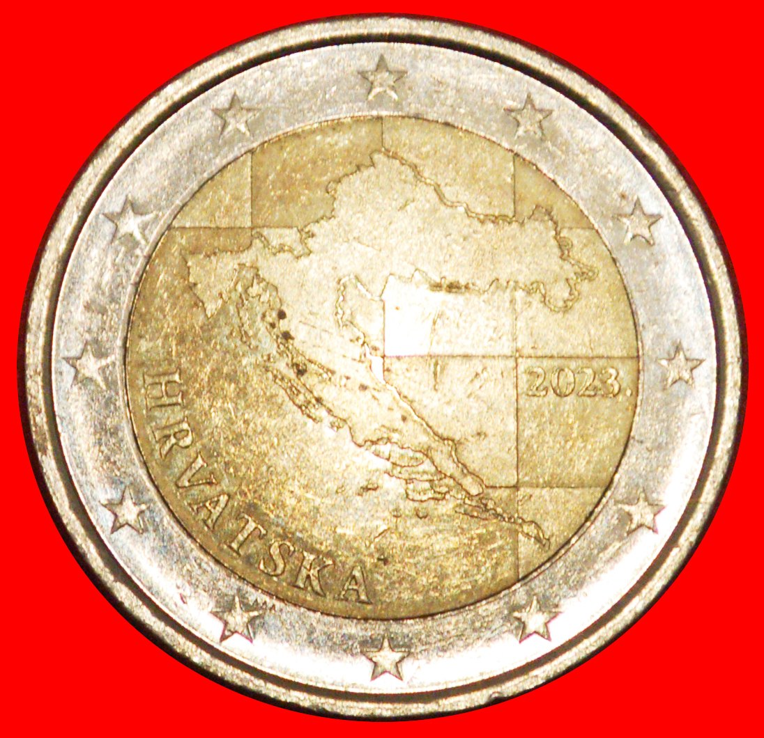  * MAPS TYPE: CROATIA ★ 2 EURO 2023 MINT LUSTRE!   LOW START ★ NO RESERVE!   